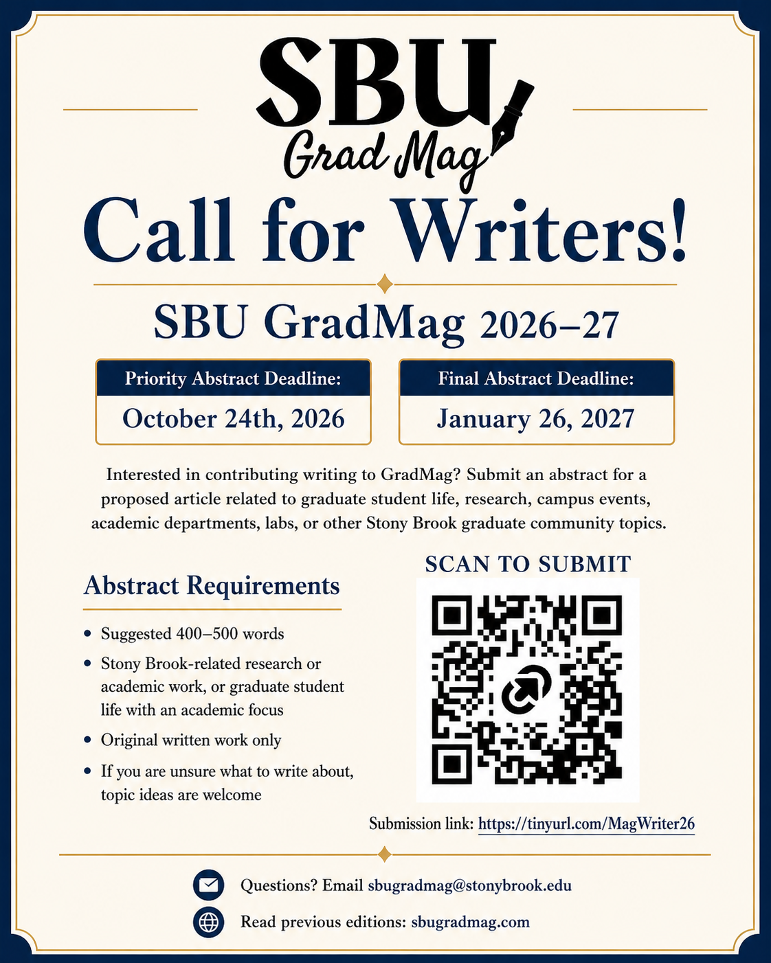 GradMag Fall 2026 writer interest form
